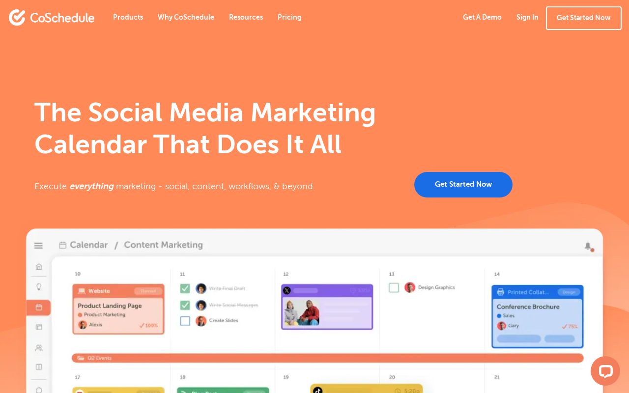 Screenshot of coschedule.com