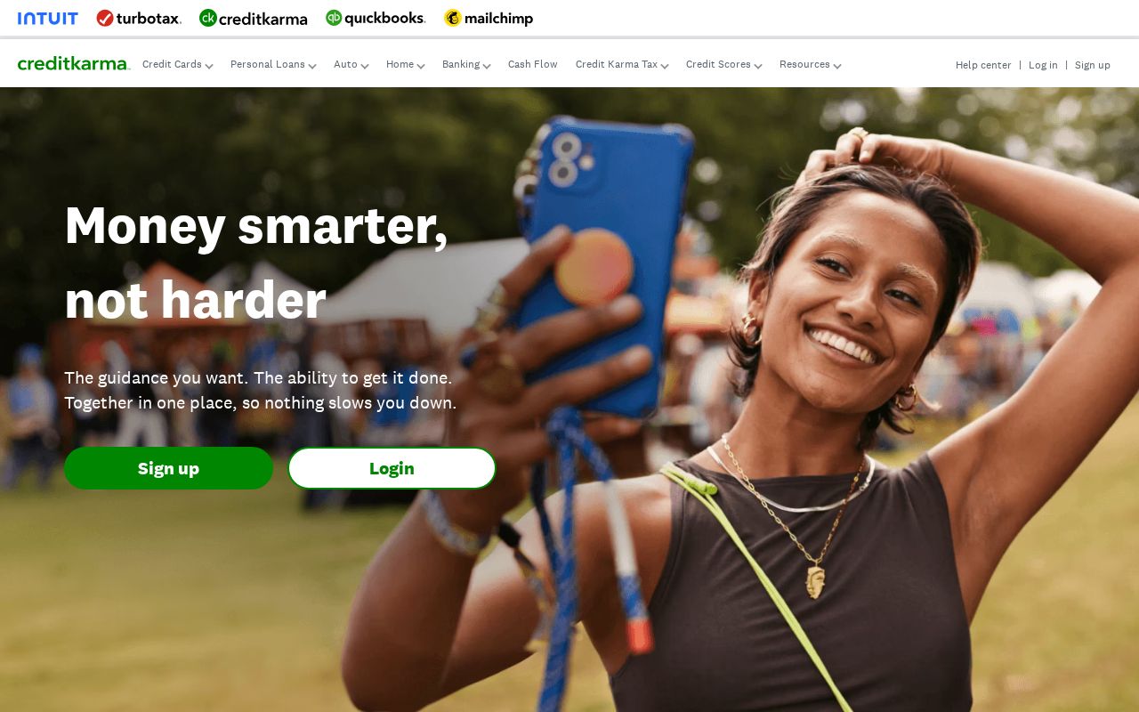 Screenshot of creditkarma.com