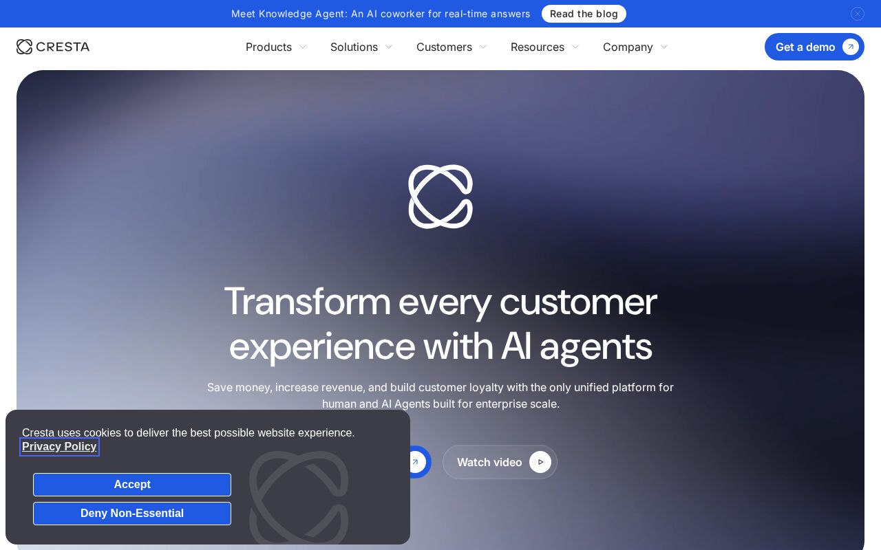 Screenshot of cresta.com