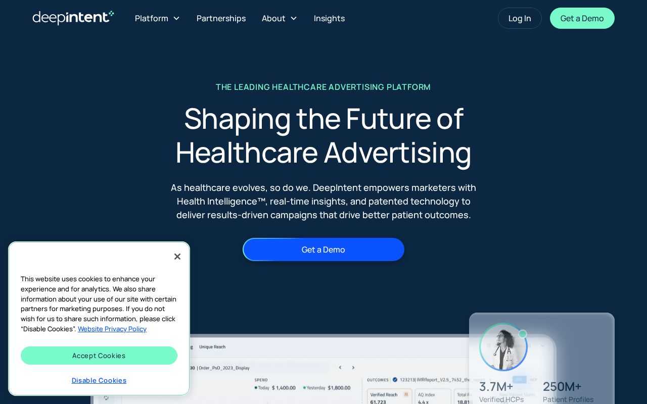 Screenshot of deepintent.com