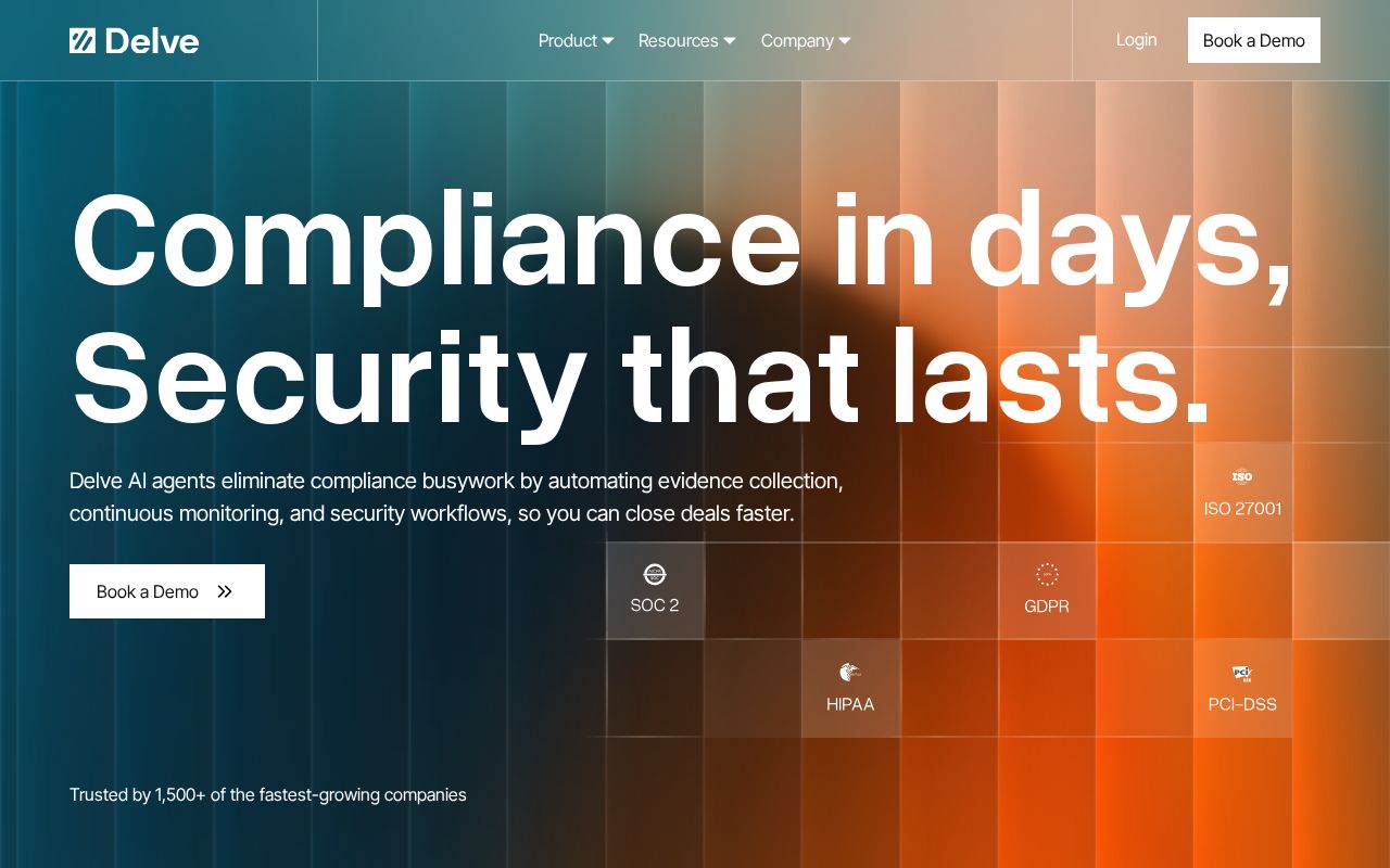 Screenshot of delve.co