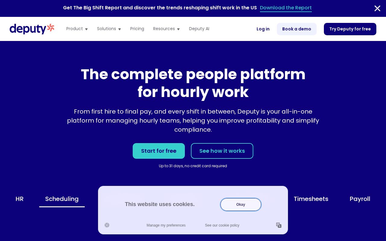 Screenshot of deputy.com