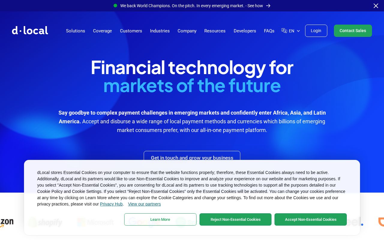 Screenshot of dlocal.com