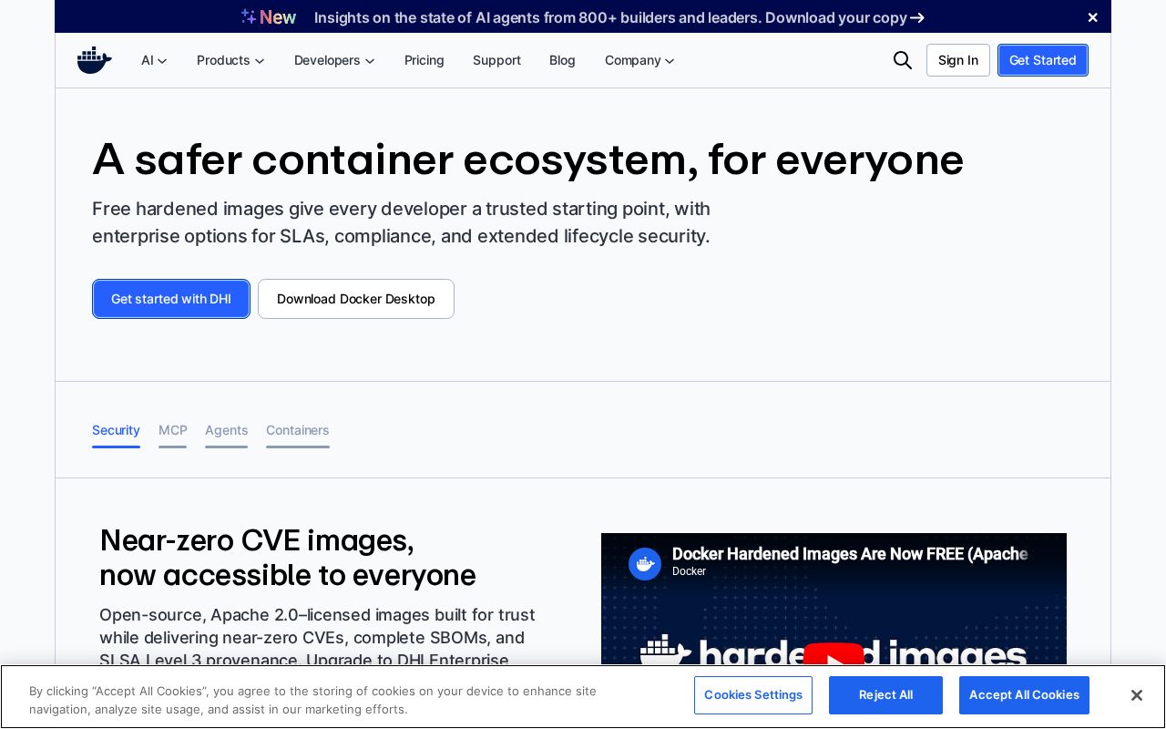 Screenshot of docker.com