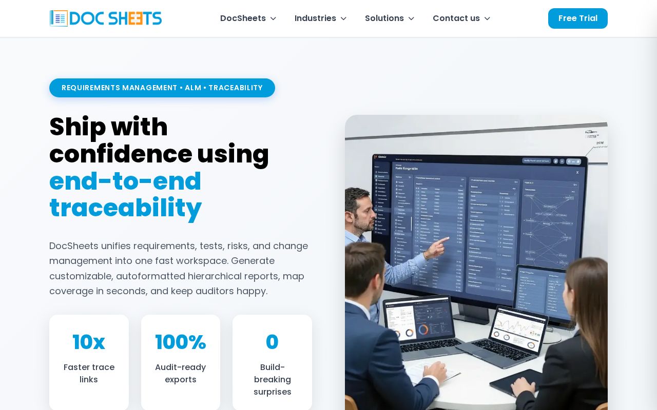 Screenshot of docsheets.com