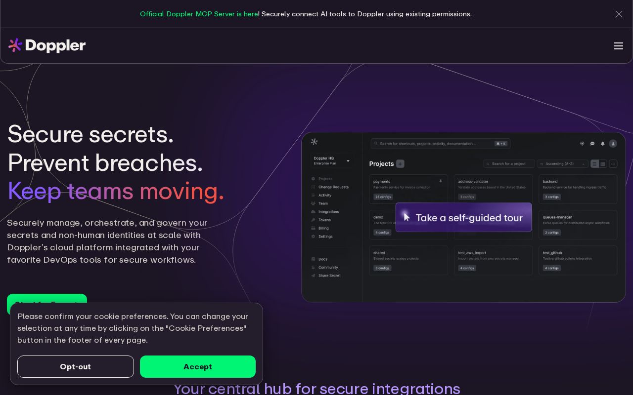 Screenshot of doppler.com
