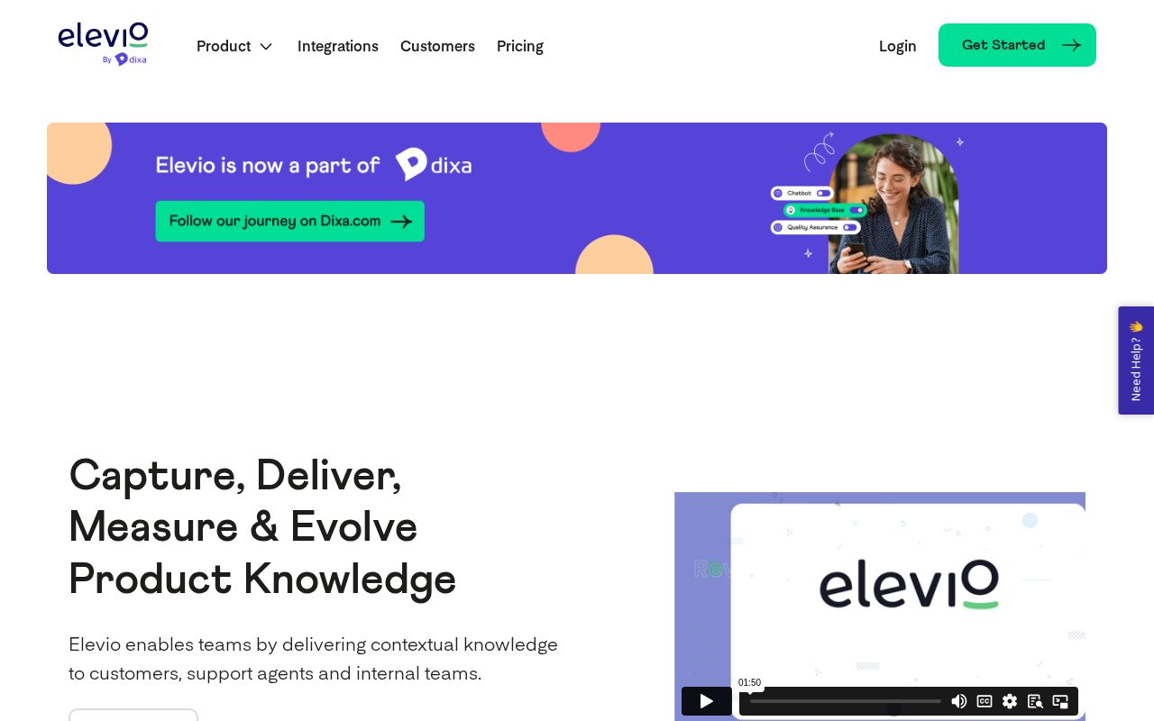 Screenshot of elev.io