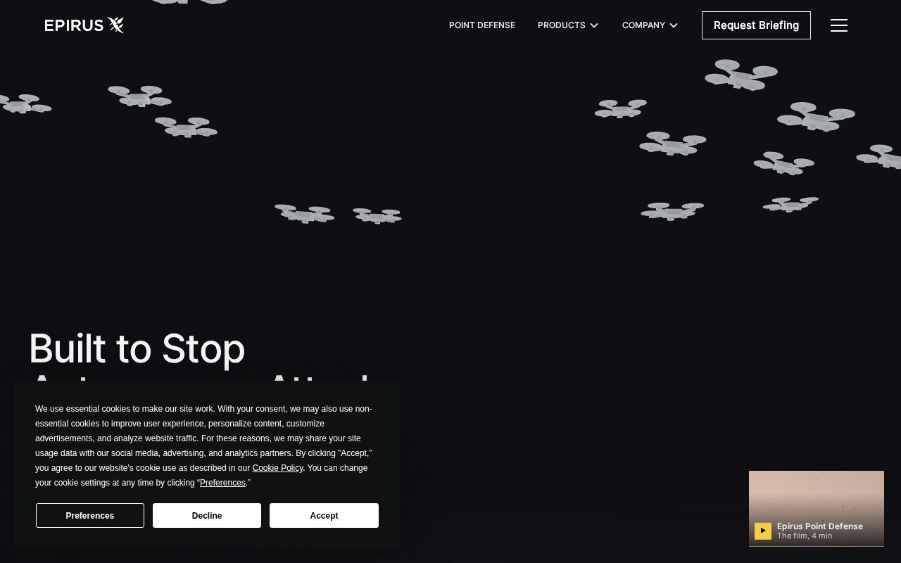Screenshot of epirusinc.com