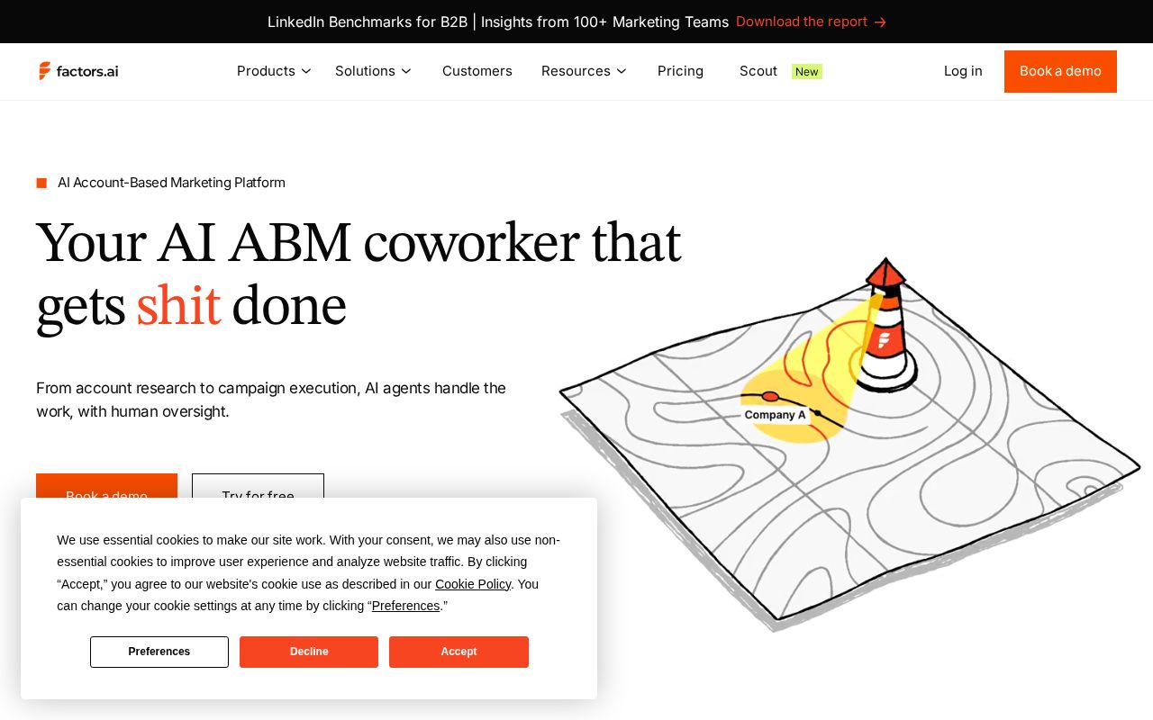 Screenshot of factors.ai