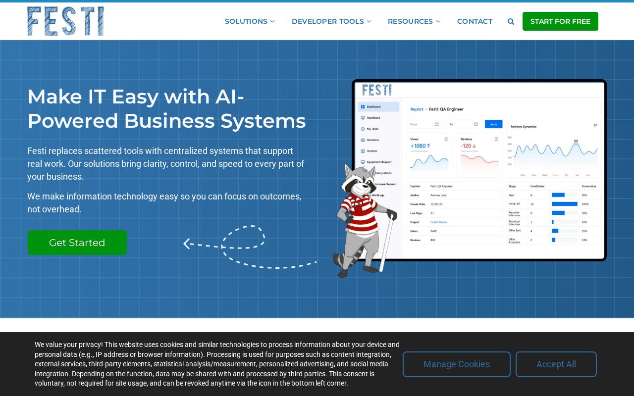 Screenshot of festi.io