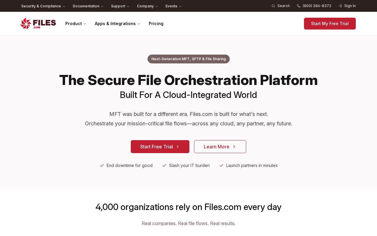 Screenshot of files.com
