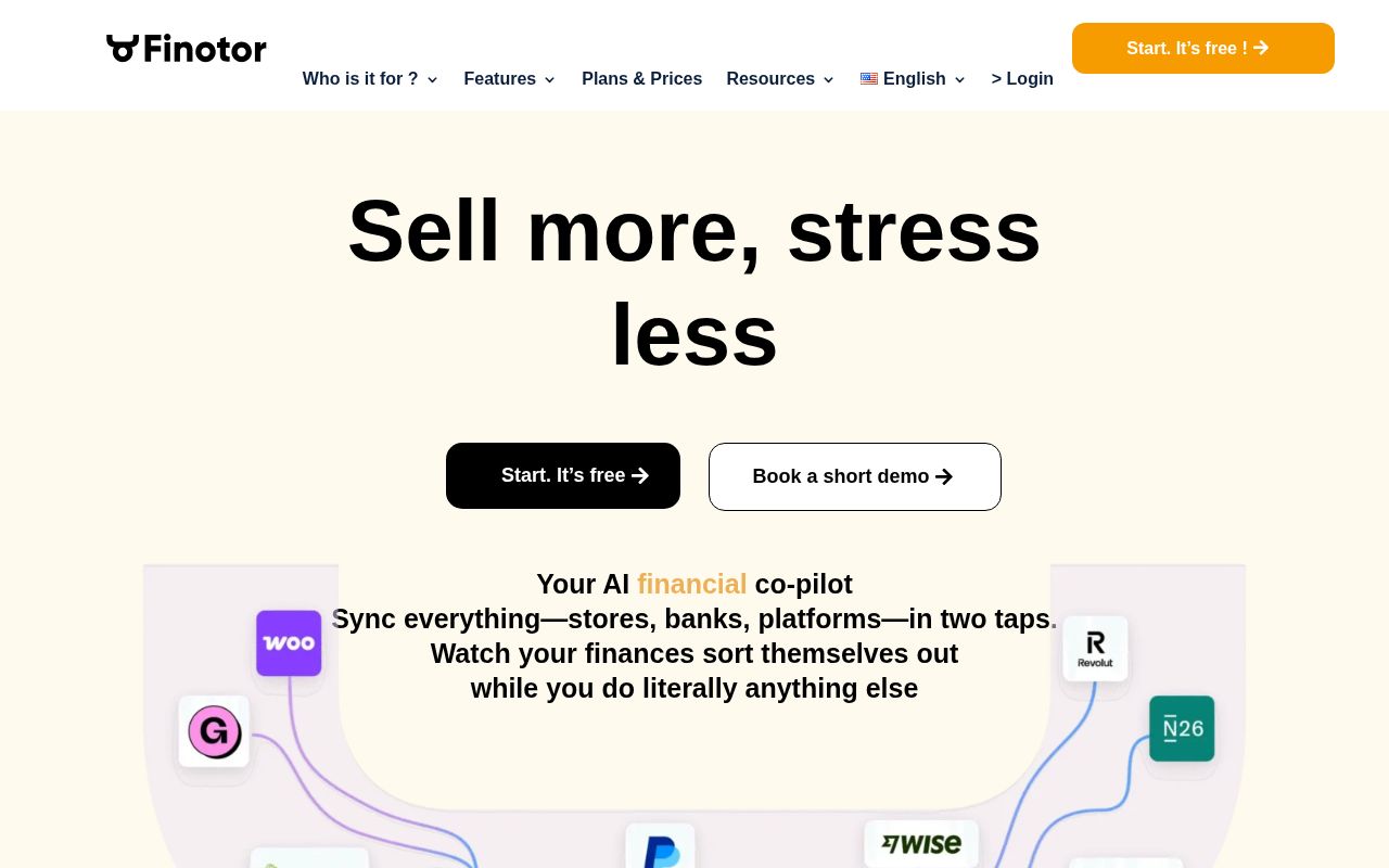 Screenshot of finotor.com