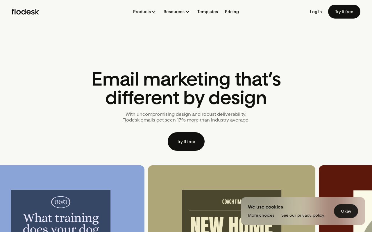 Screenshot of flodesk.com