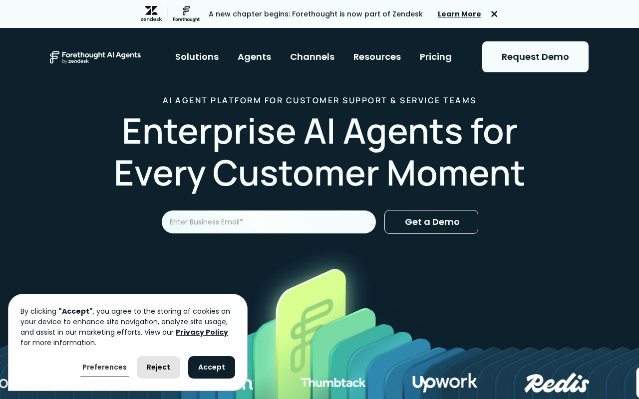 Screenshot of forethought.ai