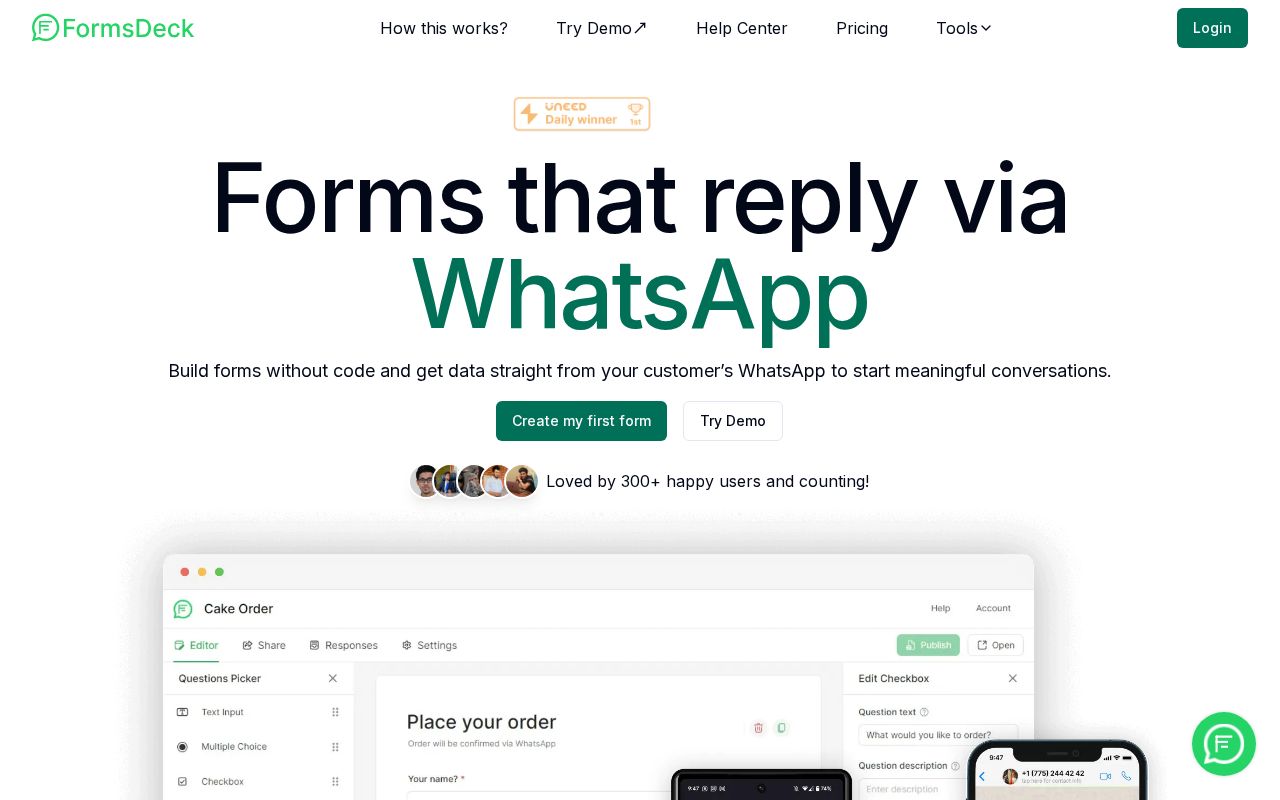 Screenshot of formsdeck.com
