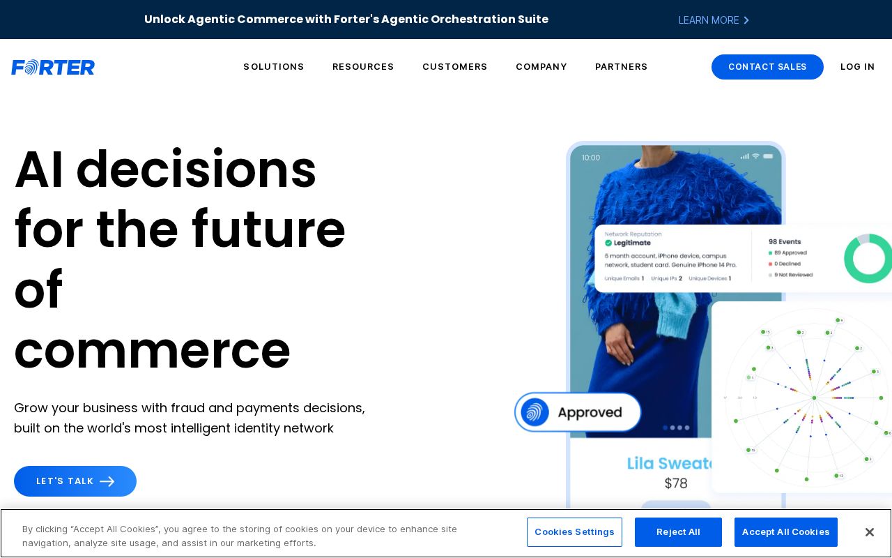 Screenshot of forter.com