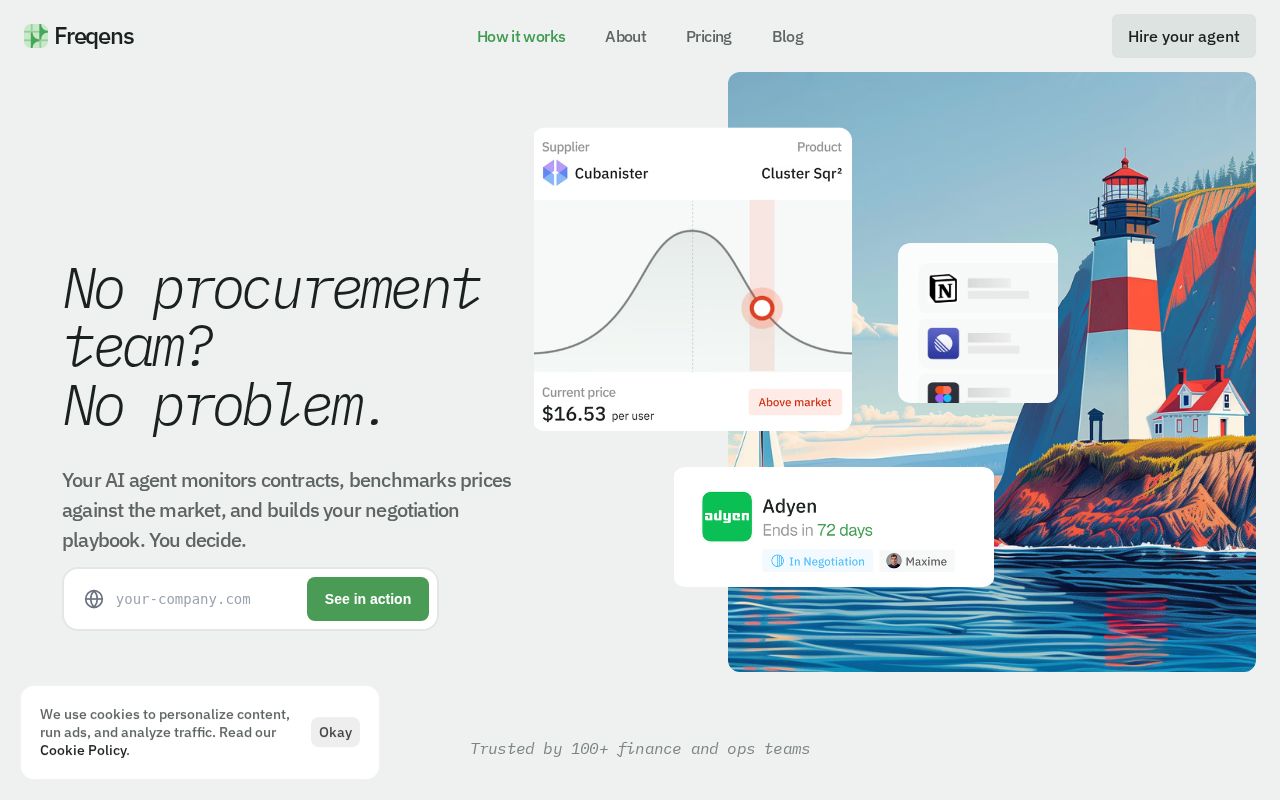 Screenshot of freqens.com
