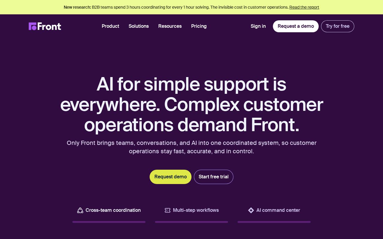 Screenshot of front.com