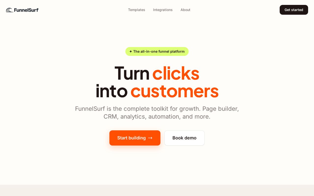 Screenshot of funnel.surf