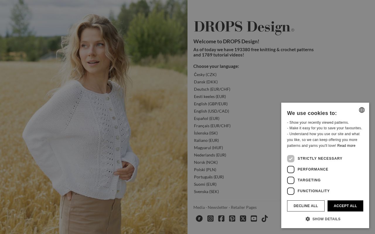 Screenshot of garnstudio.com