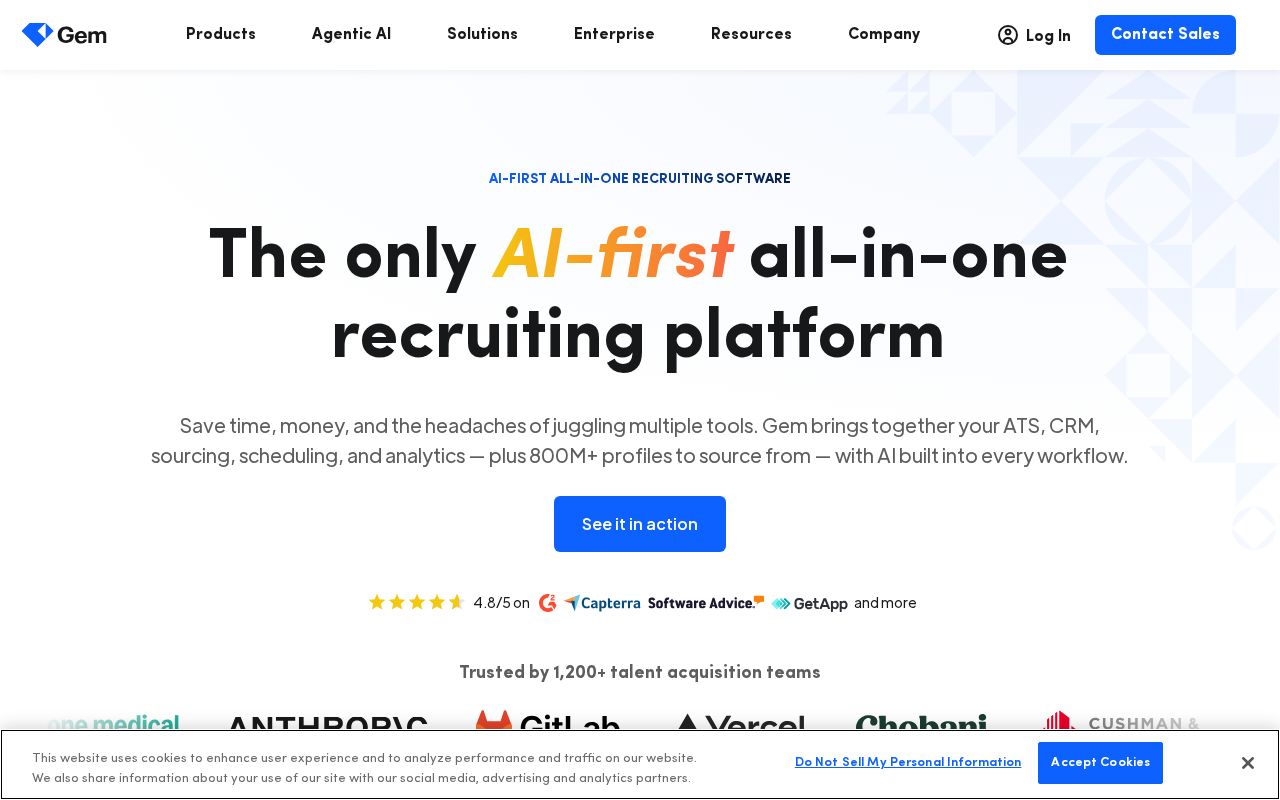 Screenshot of gem.com