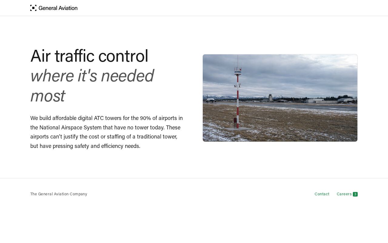 The generalaviation.com homepage, first screen