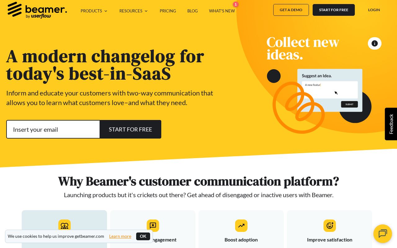 Screenshot of getbeamer.com