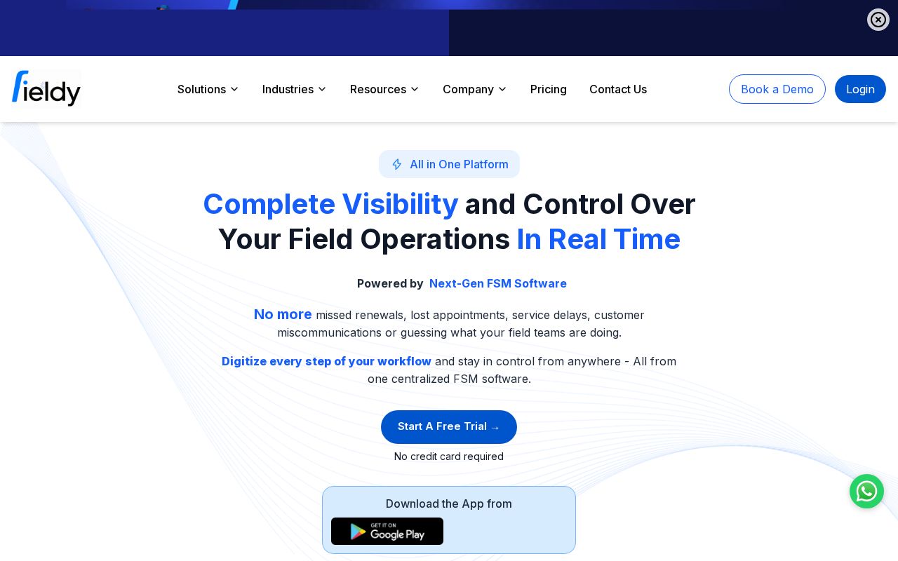 Screenshot of getfieldy.com