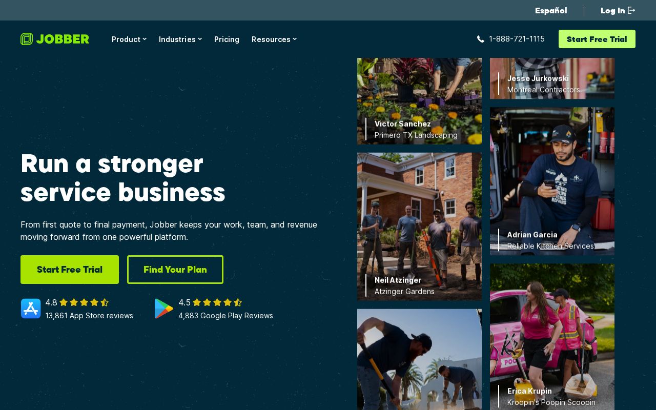 Screenshot of getjobber.com