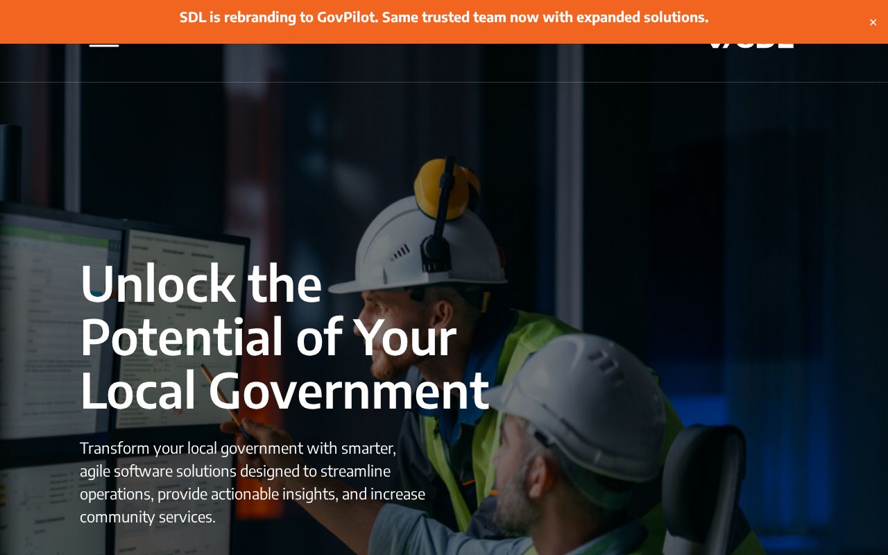 The getsdl.com homepage, first screen