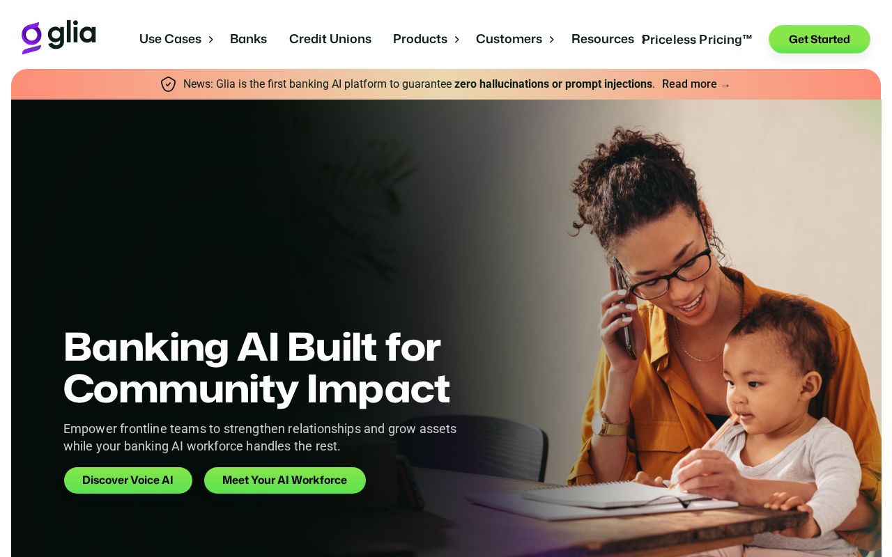 Screenshot of glia.com