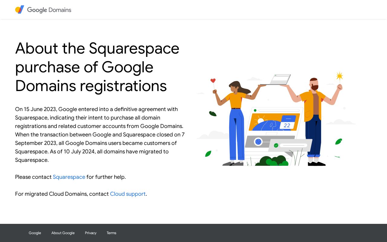 Screenshot of googledomains.com