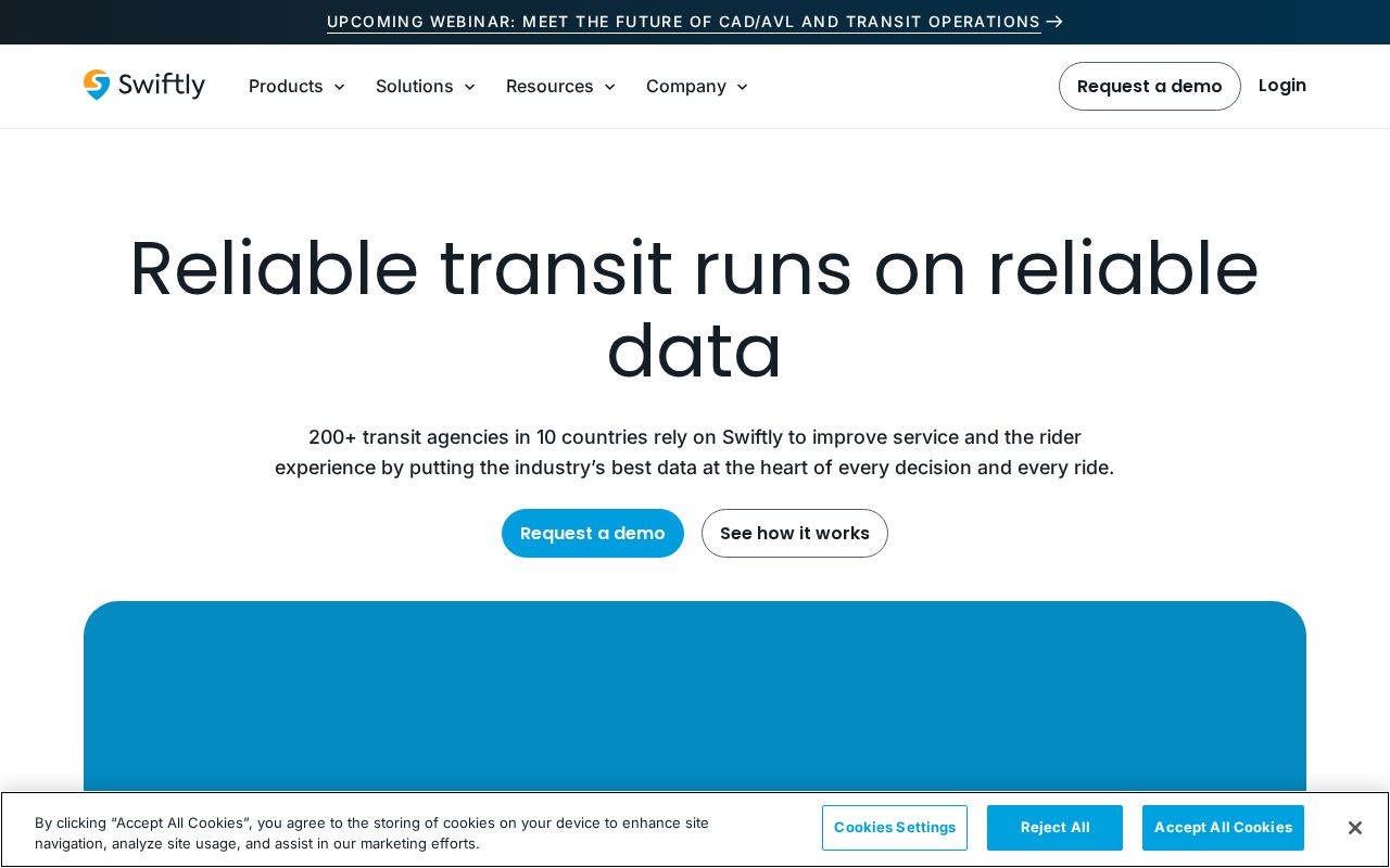The goswift.ly homepage, first screen