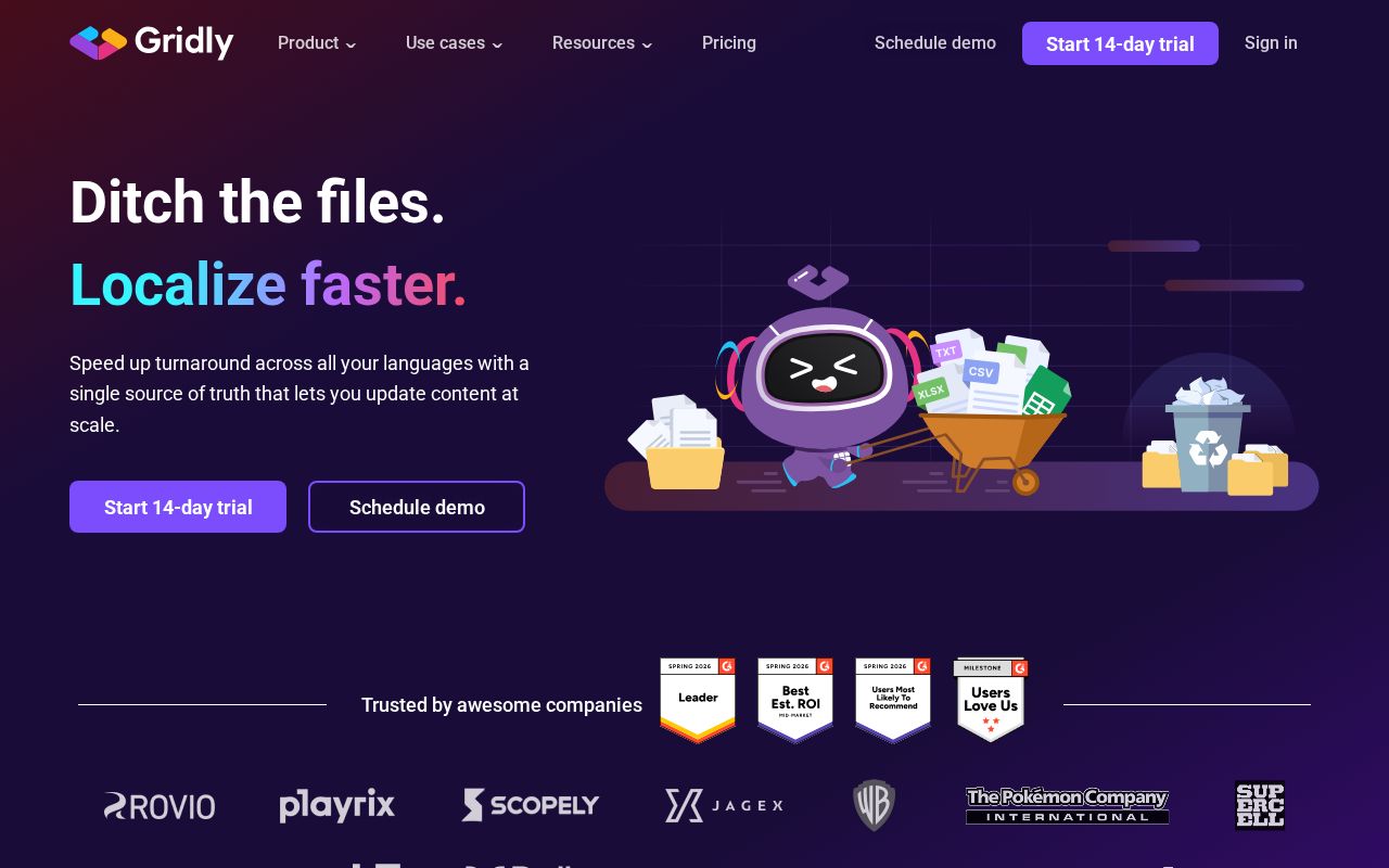 Screenshot of gridly.com