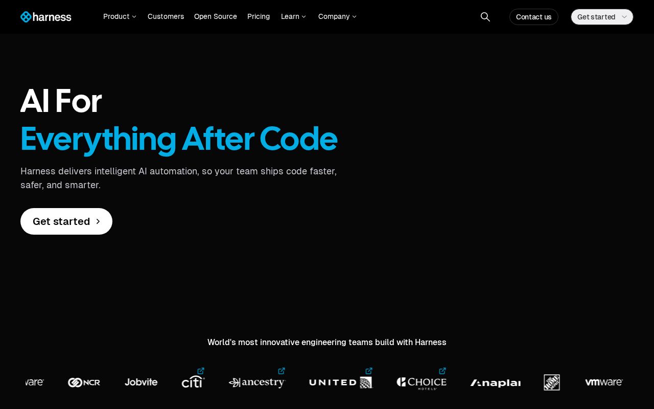 Screenshot of harness.io