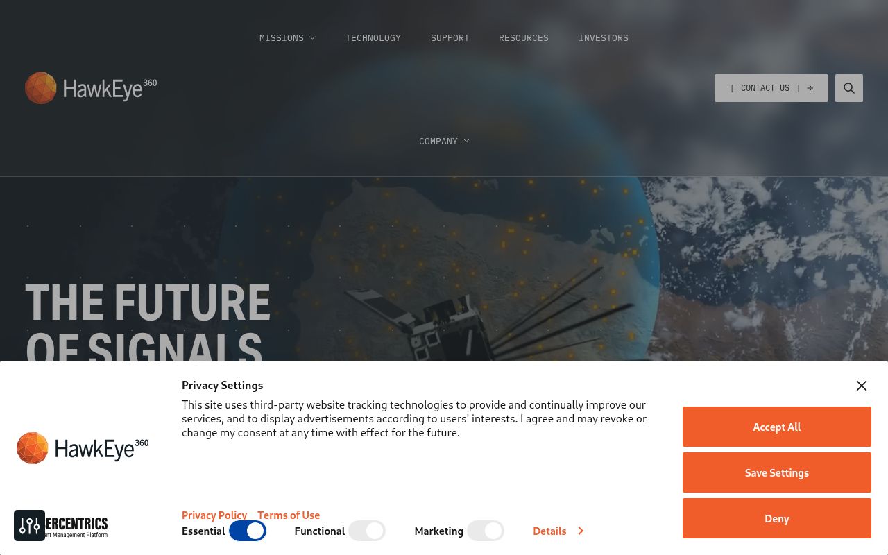 The he360.com homepage, first screen