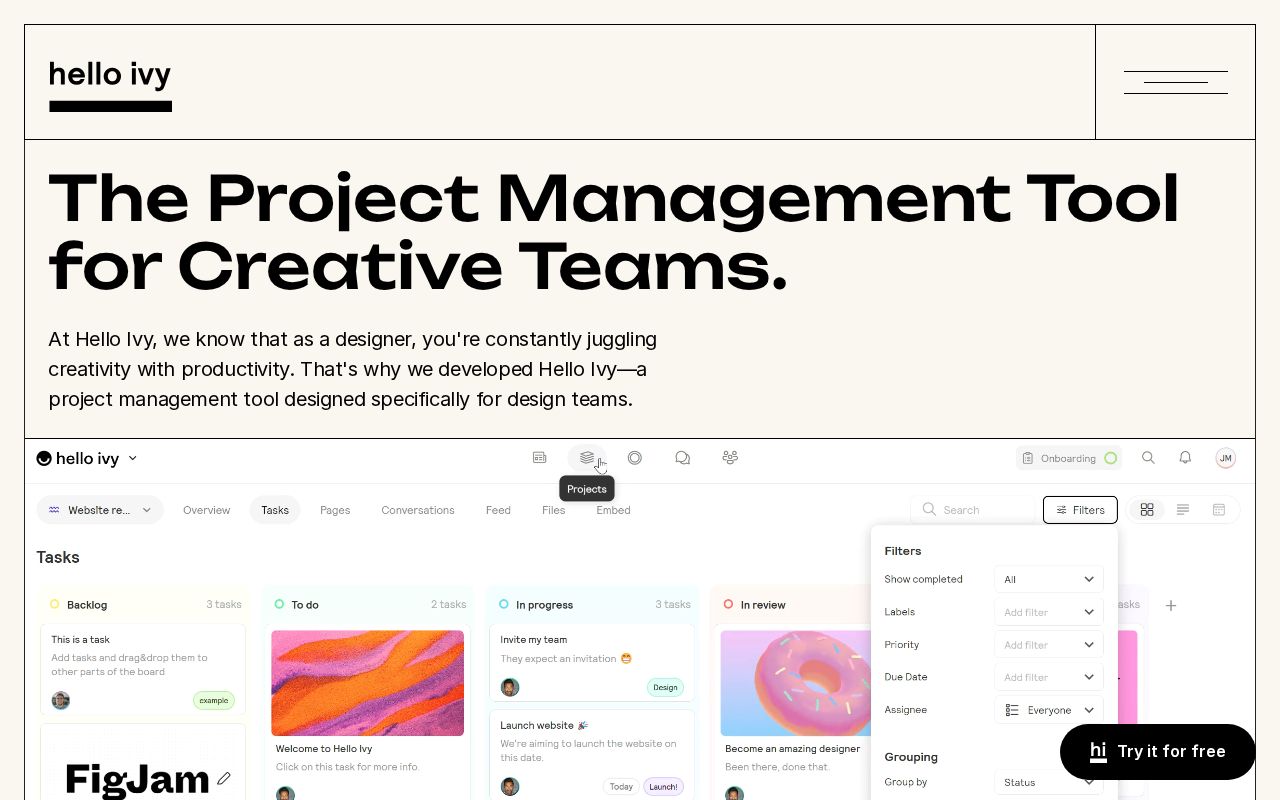Screenshot of helloivy.co