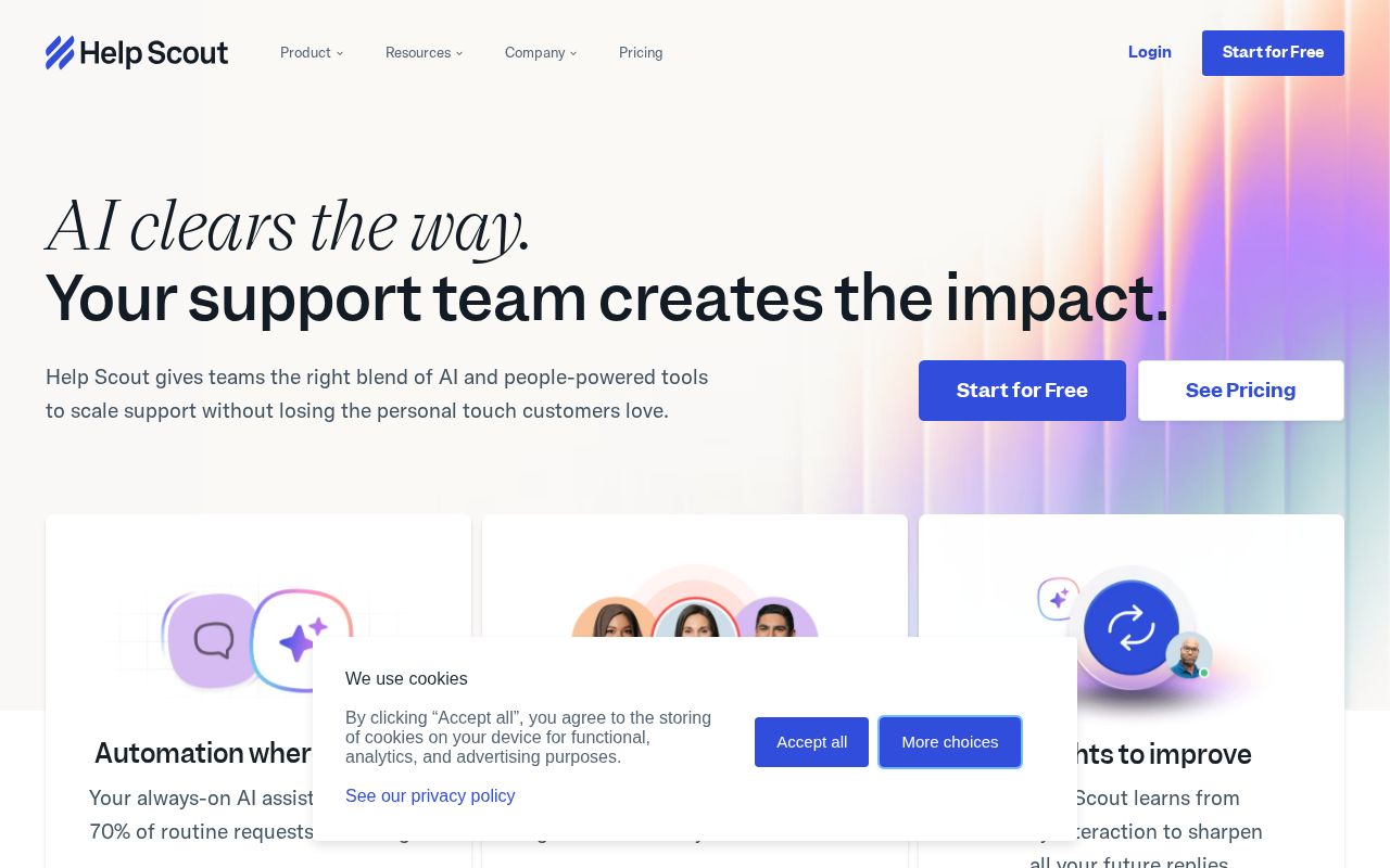 Screenshot of helpscout.com