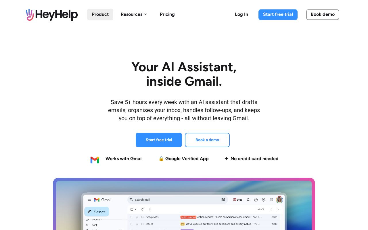 Screenshot of heyhelp.ai
