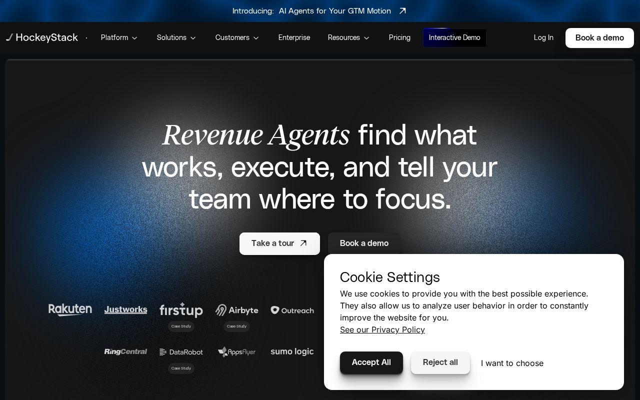 Screenshot of hockeystack.com