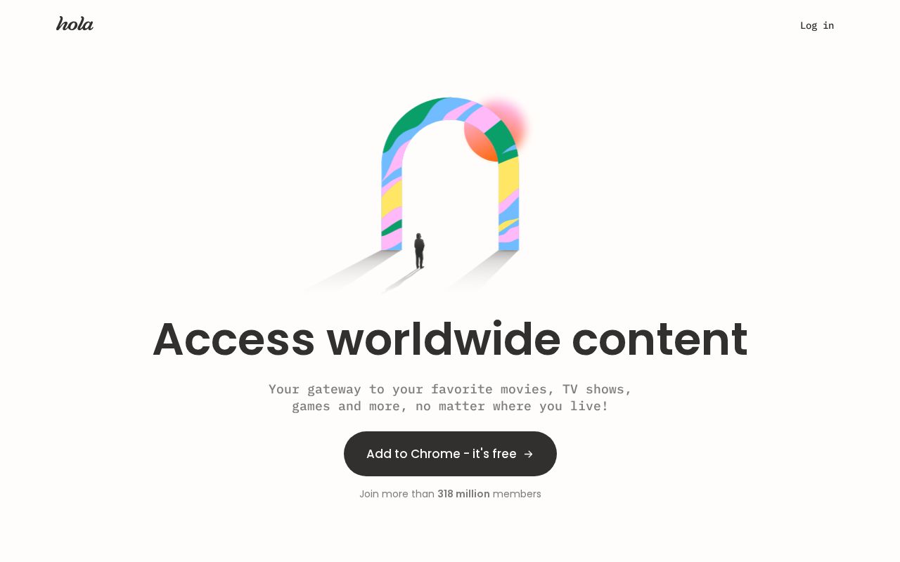 Screenshot of hola.org