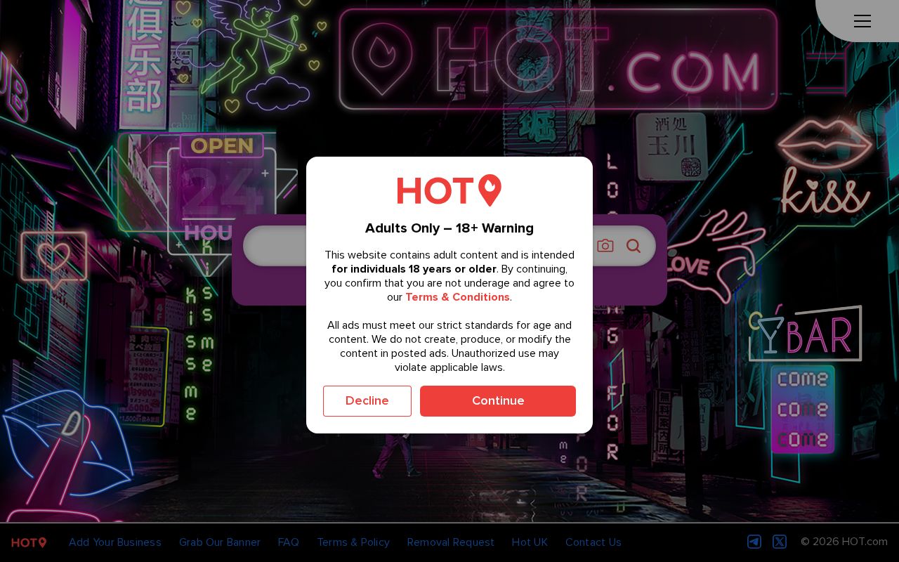Screenshot of hot.com