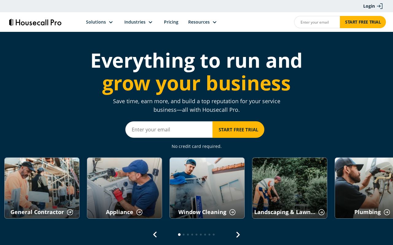 Screenshot of housecallpro.com