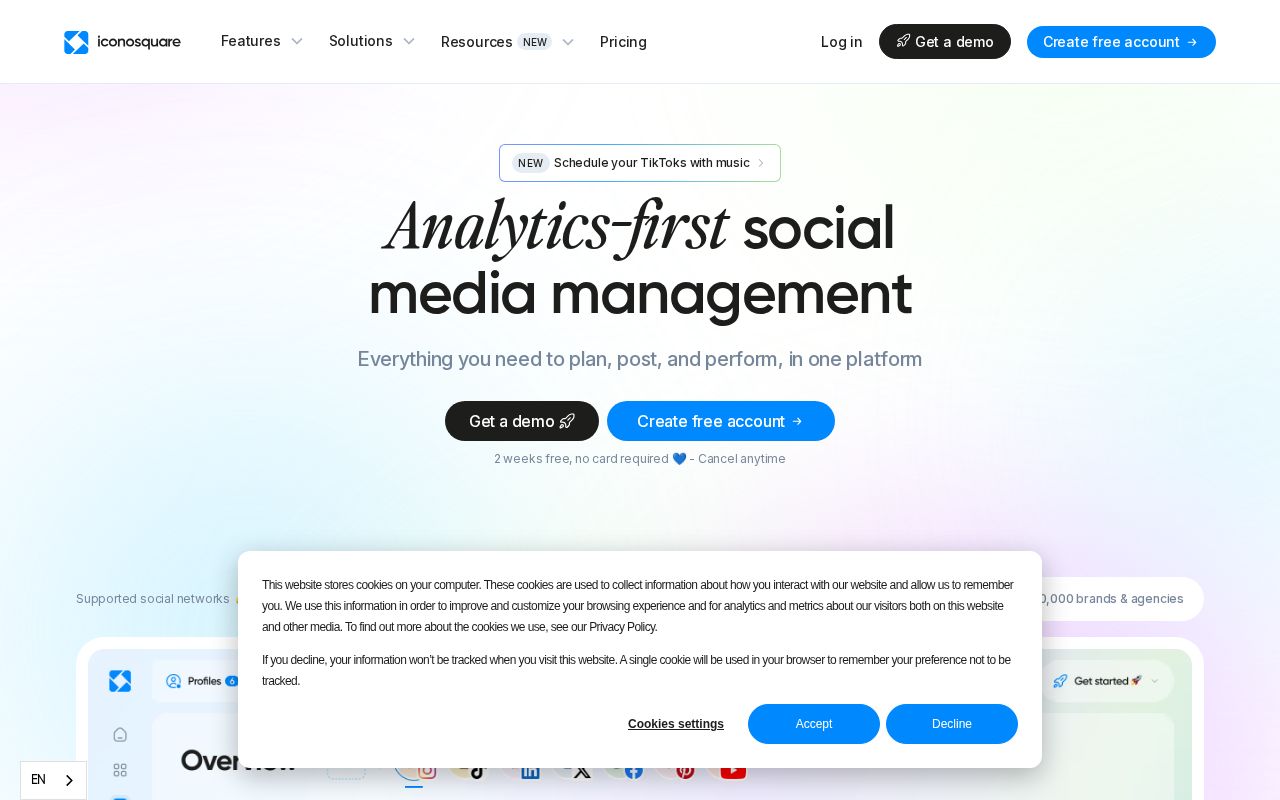 Screenshot of iconosquare.com