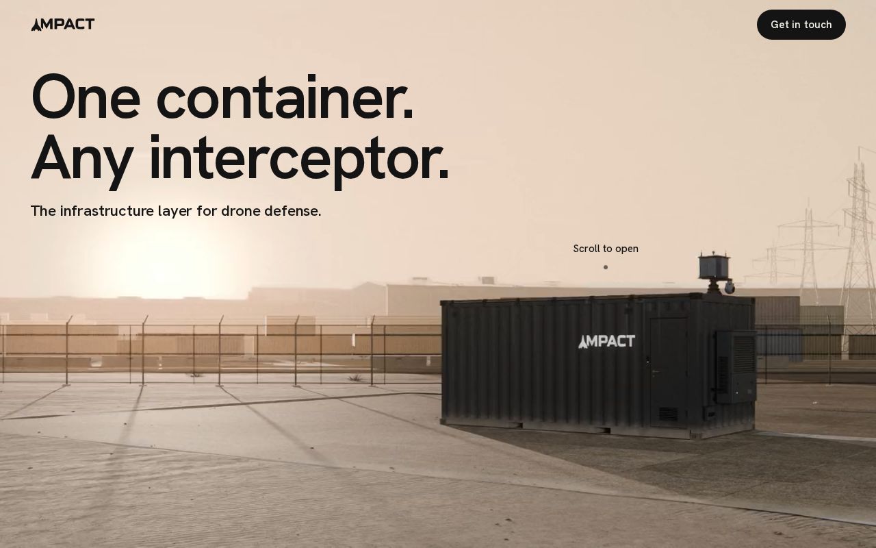 The impact-drones.com homepage, first screen