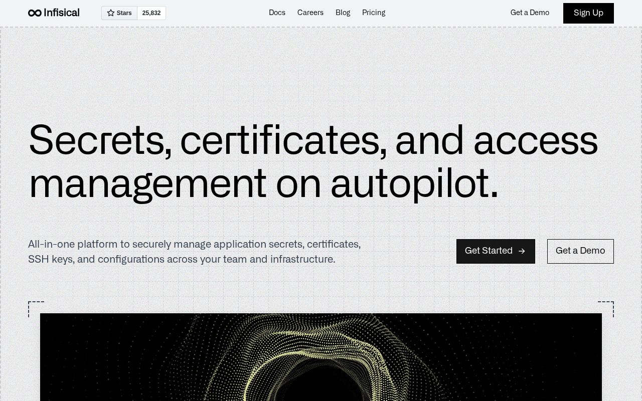 Screenshot of infisical.com