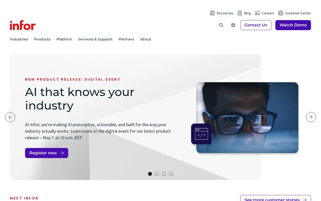 Screenshot of infor.com