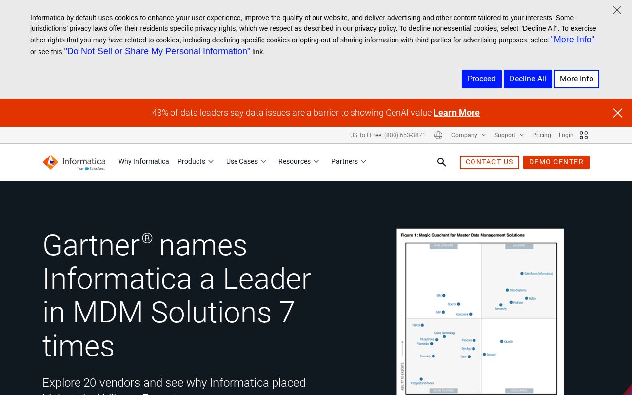 Screenshot of informatica.com
