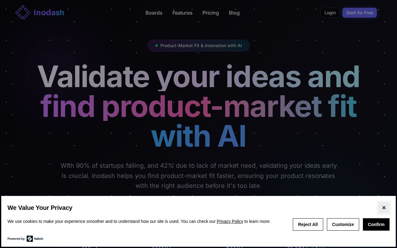 Screenshot of inodash.com