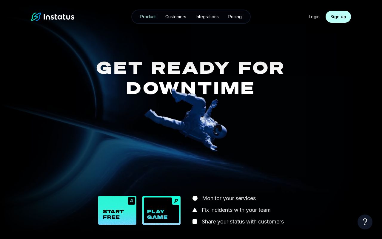 Screenshot of instatus.com